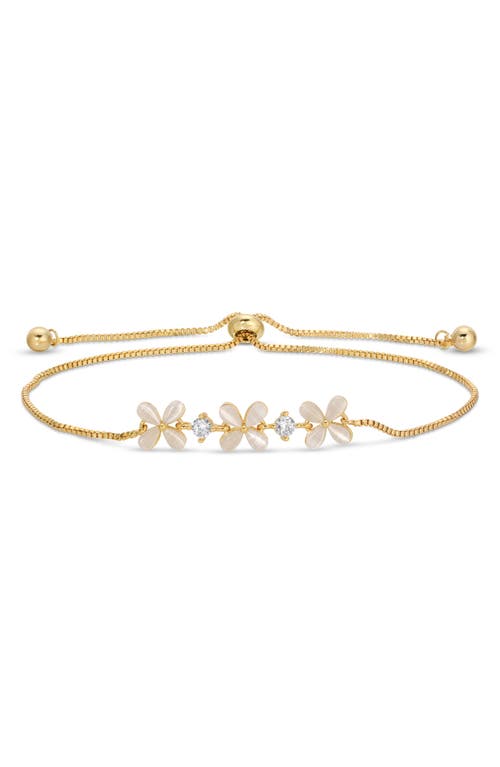 Eye Candy Los Angeles Avon Cz 3-pack Assorted Slider Bracelets In Gold