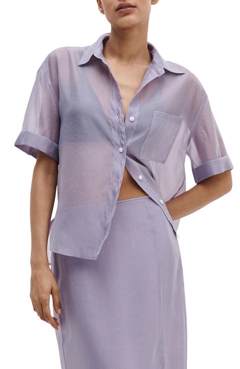 Connie Organza Button-Up Shirt