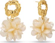 EYE CANDY LOS ANGELES Shosanna Pearlescent Flower Drop Earrings
