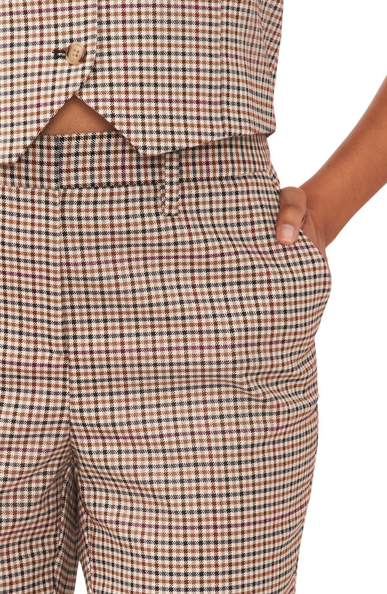 Halogen<sup>®</sup> Check Straight Leg Trousers, Alternate, color,