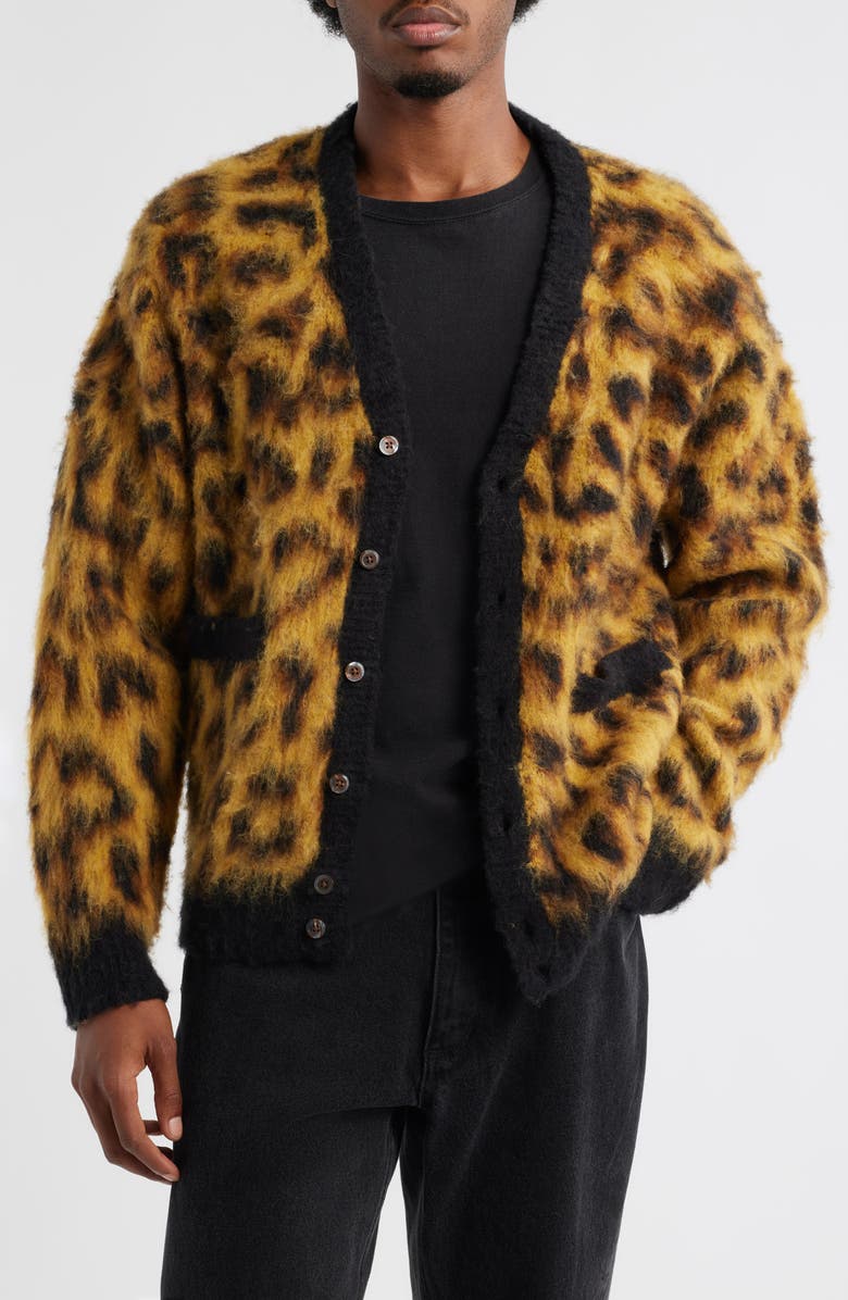 Obey Patron Cardigan, Main, color, Leopard