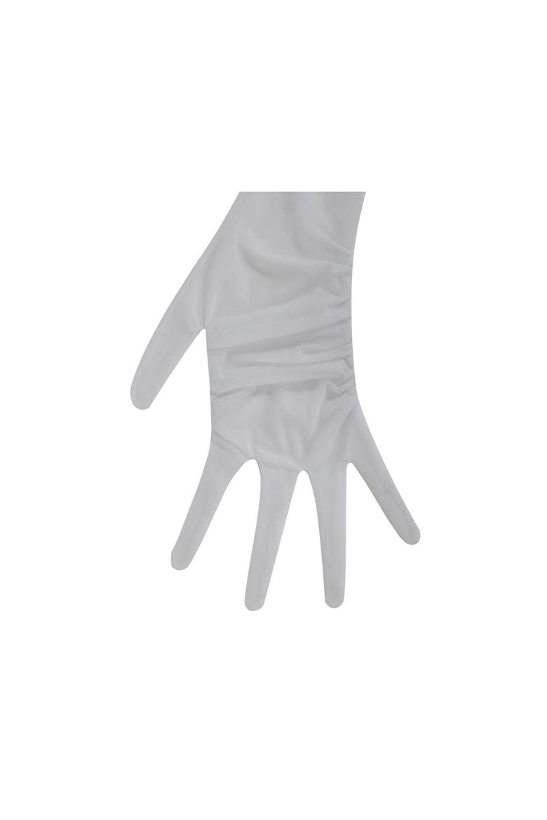 Qira Mesh Opera-length Gloves, Alternate, color, White