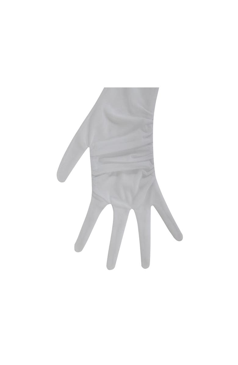 Miss Circle Qira Mesh Opera-length Gloves, Alternate, color, White