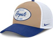Nike Men's Nike Khaki/Royal Kansas City Royals Rise A-Frame Trucker Adjustable Hat