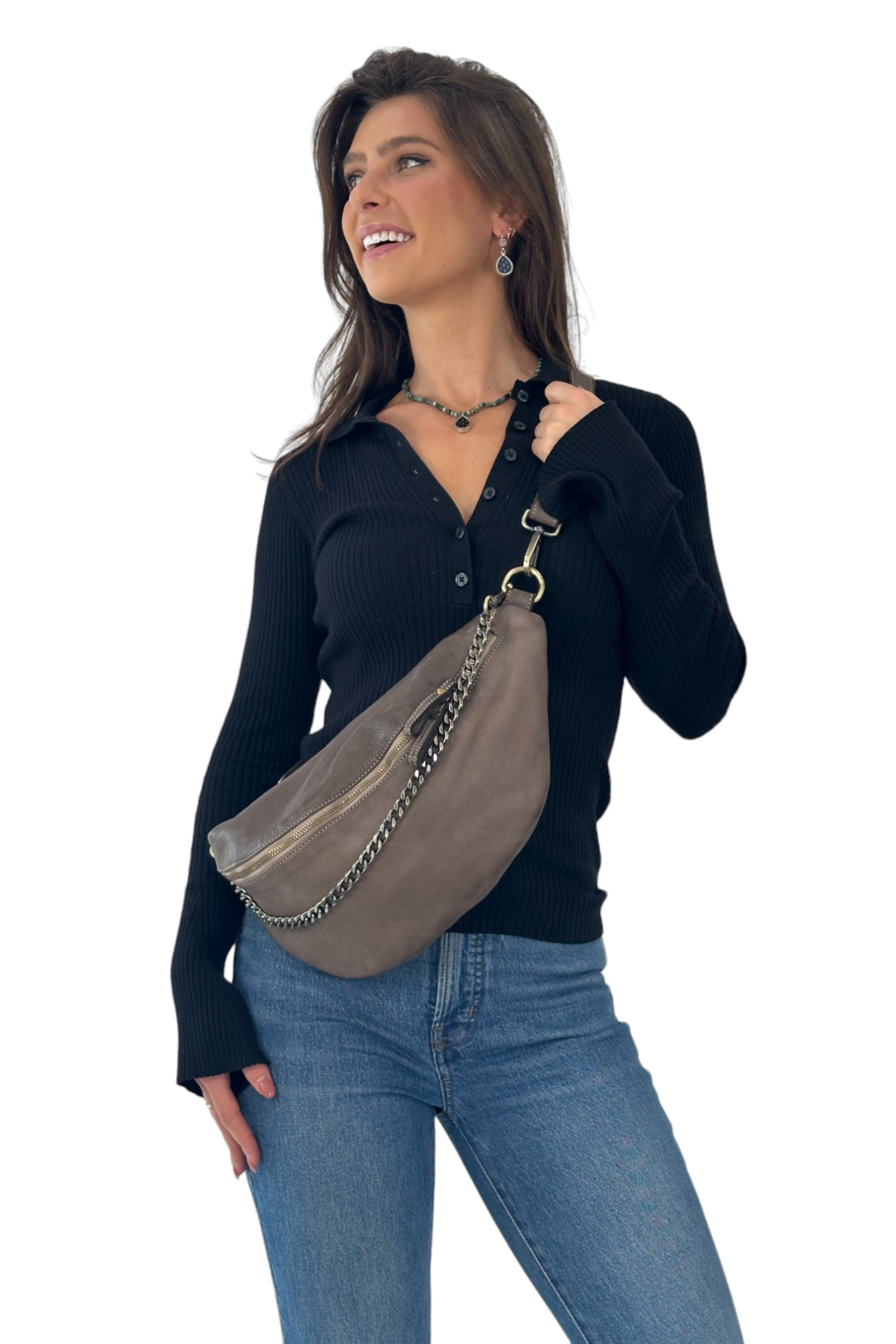 Bolsa Nova Capri Sling, Alternate, color, Mushroom