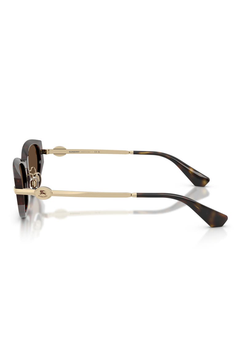 56mm Irregular Sunglasses, Alternate, color, DARK HAVANA / DARK BROWN