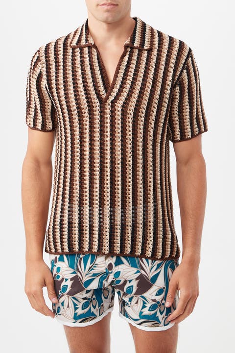 Triston  Striped Knit Polo