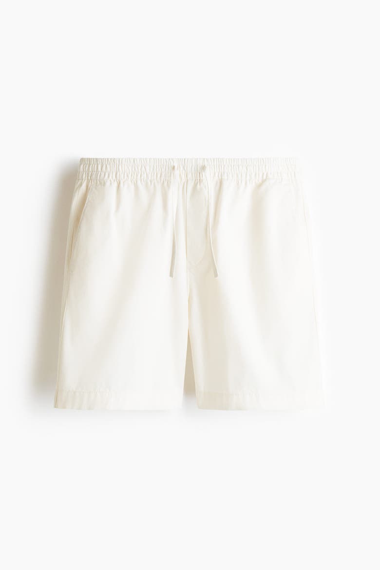 Relaxed Fit Cotton Shorts, Alternate, color, White