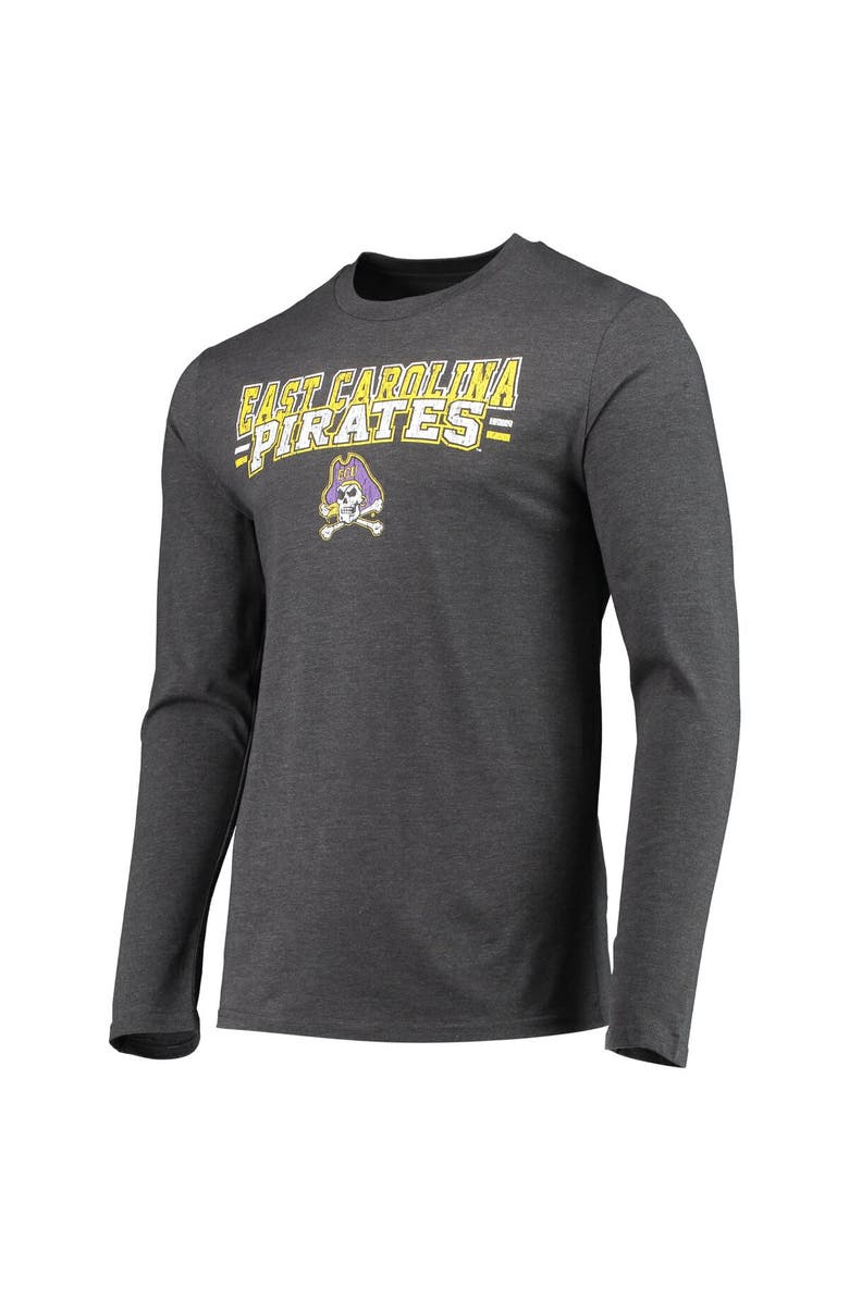 CONCEPTS SPORT Men's Concepts Sport Purple/Heathered Charcoal ECU Pirates Meter Long Sleeve T-Shirt & Pants Sleep Set, Alternate, color, 