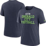 Nike Men's Nike Heather College Navy Seattle Seahawks Blitz Tri-Blend T-Shirt
