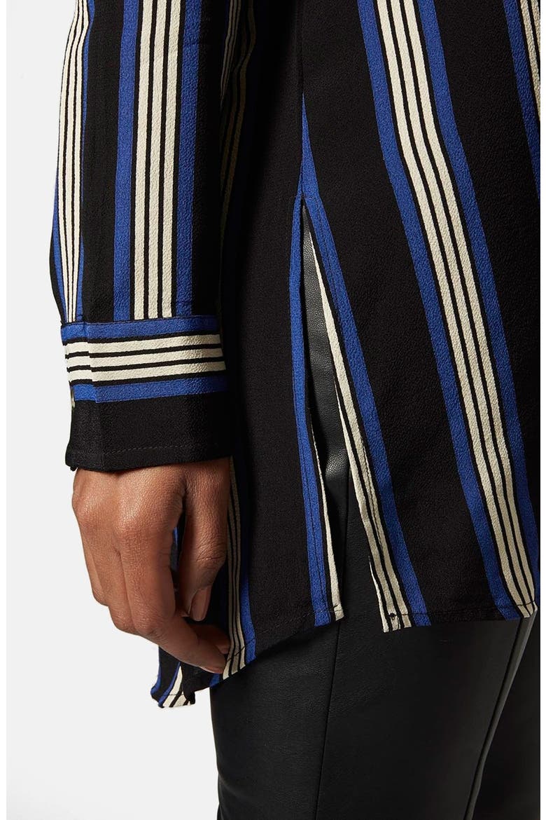 Oversize Stripe Shirt, Alternate, color, BLUE