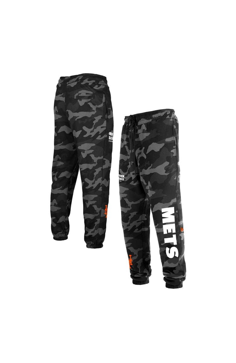 New Era Men's New Era Black New York Mets Camo Jogger Pants, Main, color, 