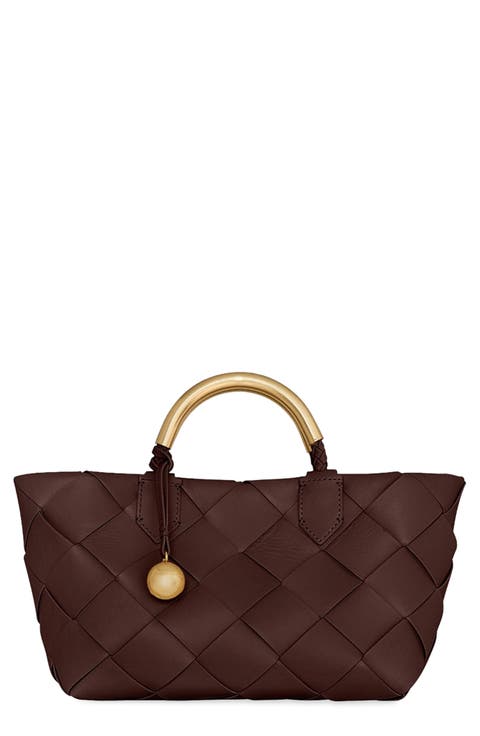 Mini Frankie Woven Leather Tote