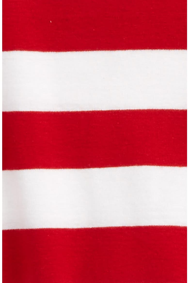 Fitted Two-Piece Pajamas, Alternate, color, RED SAGE- GREEN MIXED STRIPE