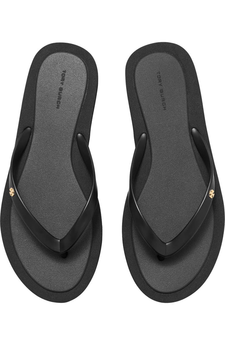 Tory Burch Kira Flip Flop, Alternate, color, Perfect Black / Gold