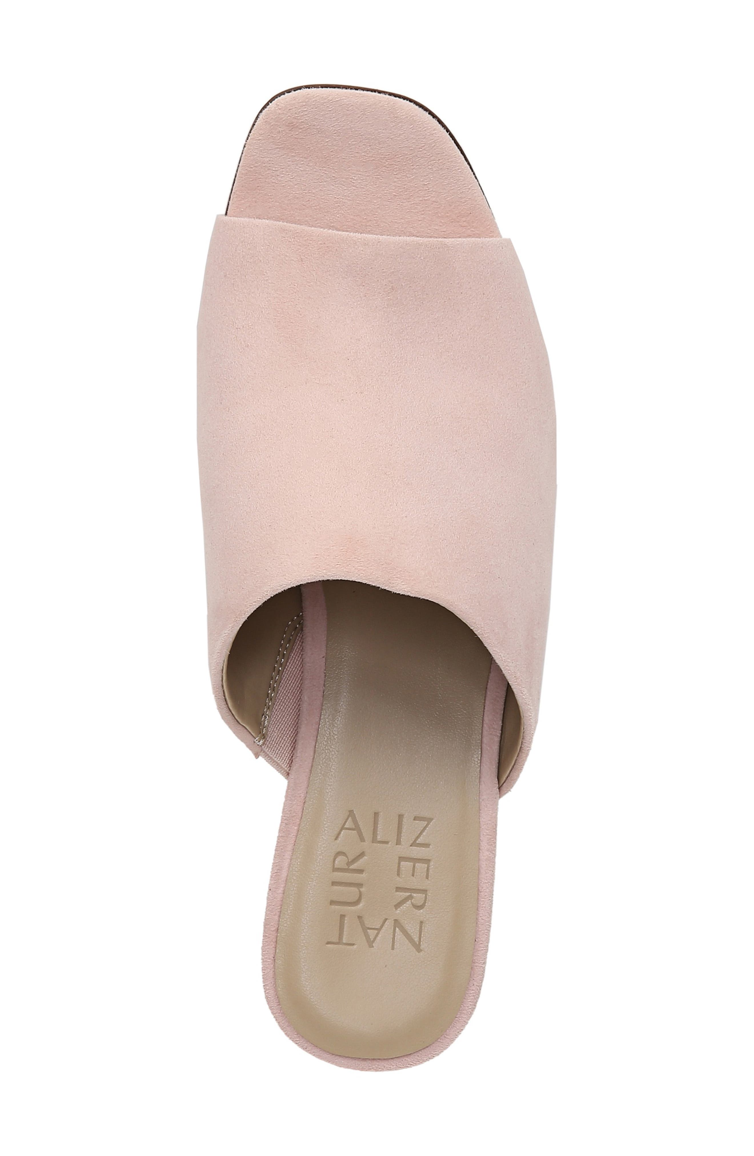 Zaya Wedge Slide Sandal, Alternate, color, ROSE PINK LEATHER