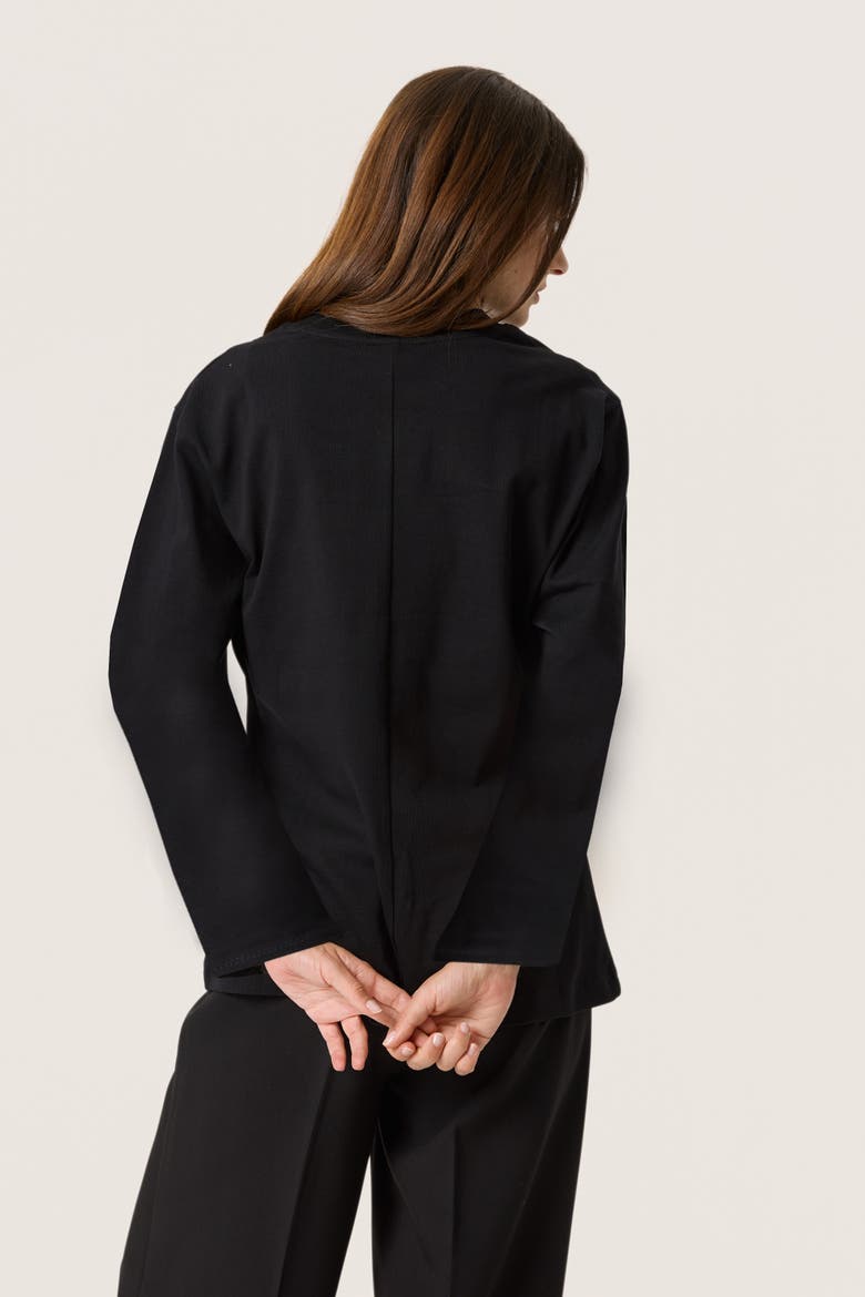 Coreen Long Sleeve A-line Fit T-Shirt, Alternate, color, Black