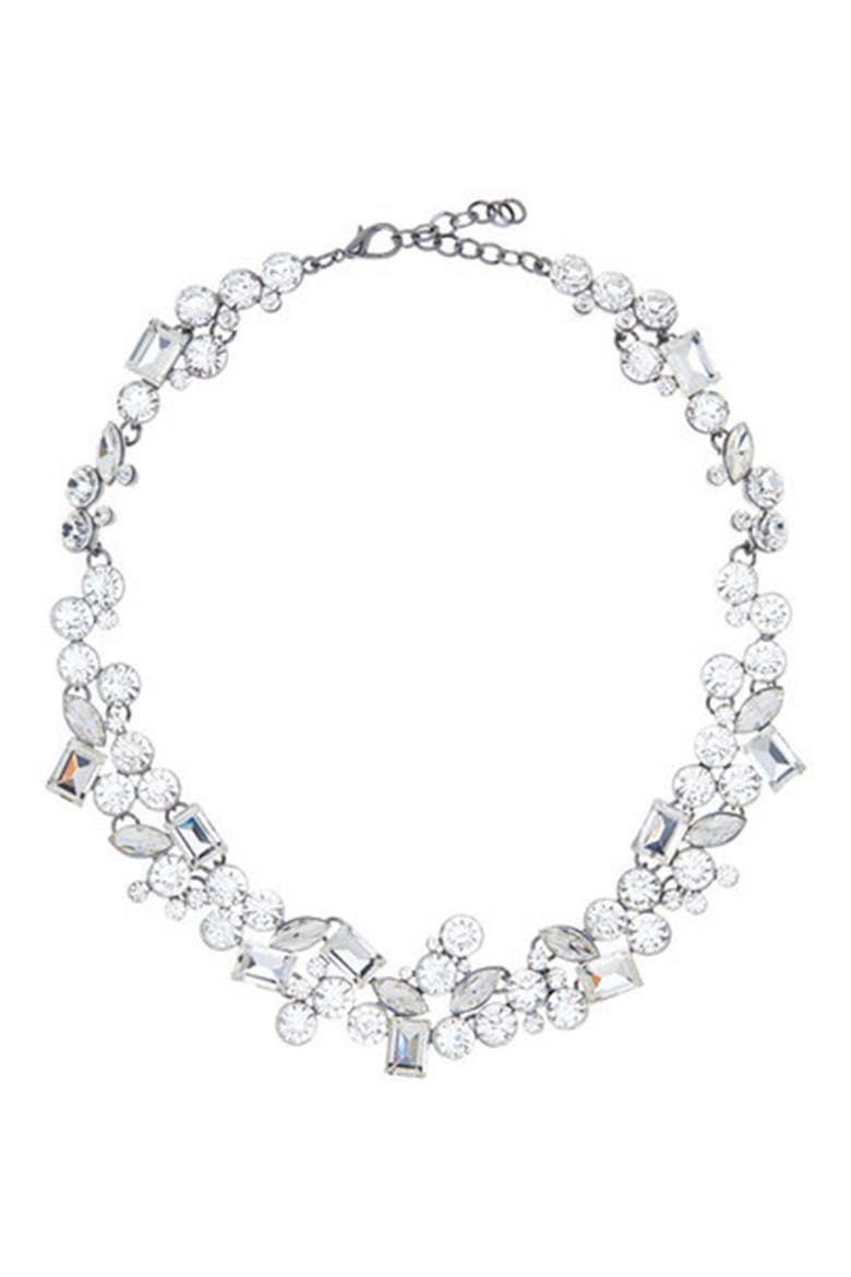 Crystal Cluster Collar Necklace, Main, color, NONE