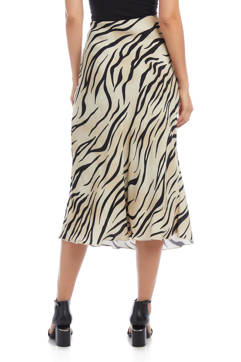 Zebra Print Bias Cut Skirt, Alternate, color, PRINT