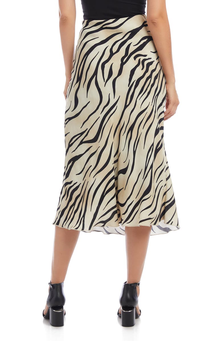Karen Kane Zebra Print Bias Cut Skirt, Alternate, color,
