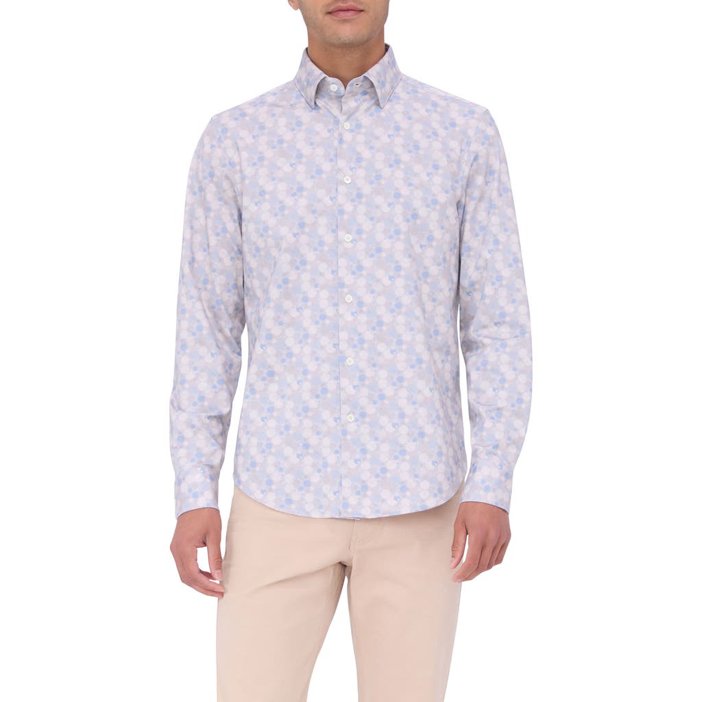 BUGATCHI BUGATCHI JAX OOOHCOTTON® DOT PRINT BUTTON-UP SHIRT