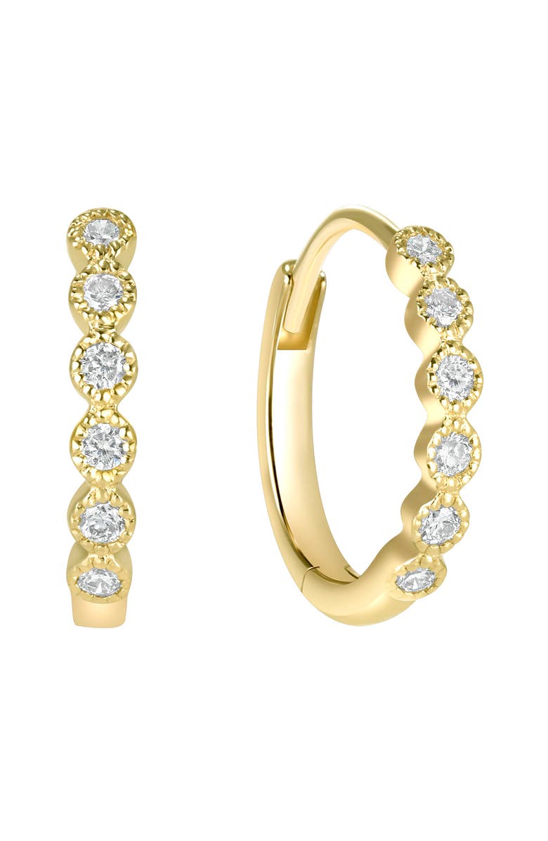 RON HAMI Diamond Huggie Hoop Earrings, Main, color,