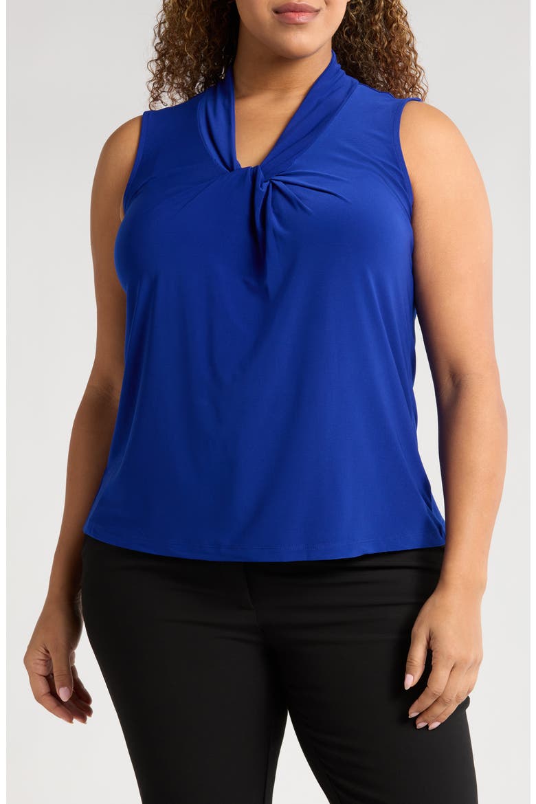 Twist Neck Sleeveless Top, Main, color, ROYAL SIGNATURE