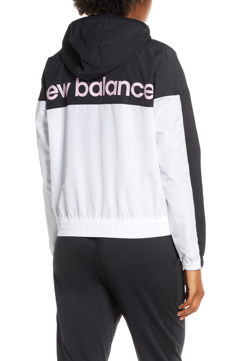 New Balance Athletics Colorblock Water Resistant Windbreaker, Alternate, color, 