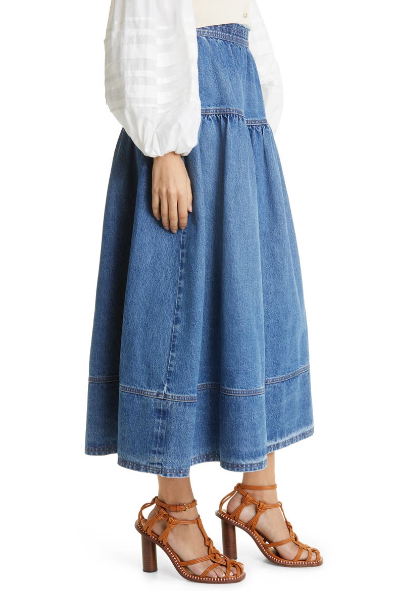 The Astrid Denim Maxi Skirt, Alternate, color, DANUBE MEDIUM INDIGO WASH