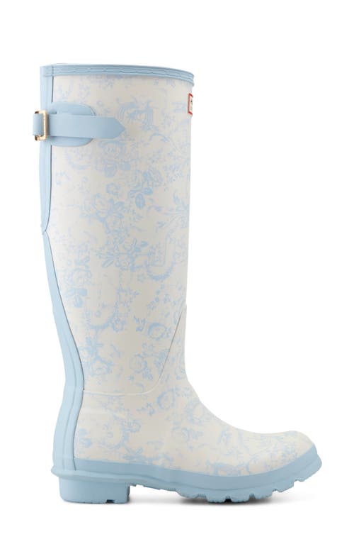 Hunter X Loveshackfancy Original Tall Back Adjustable Boots Light Blue 450 In Multi