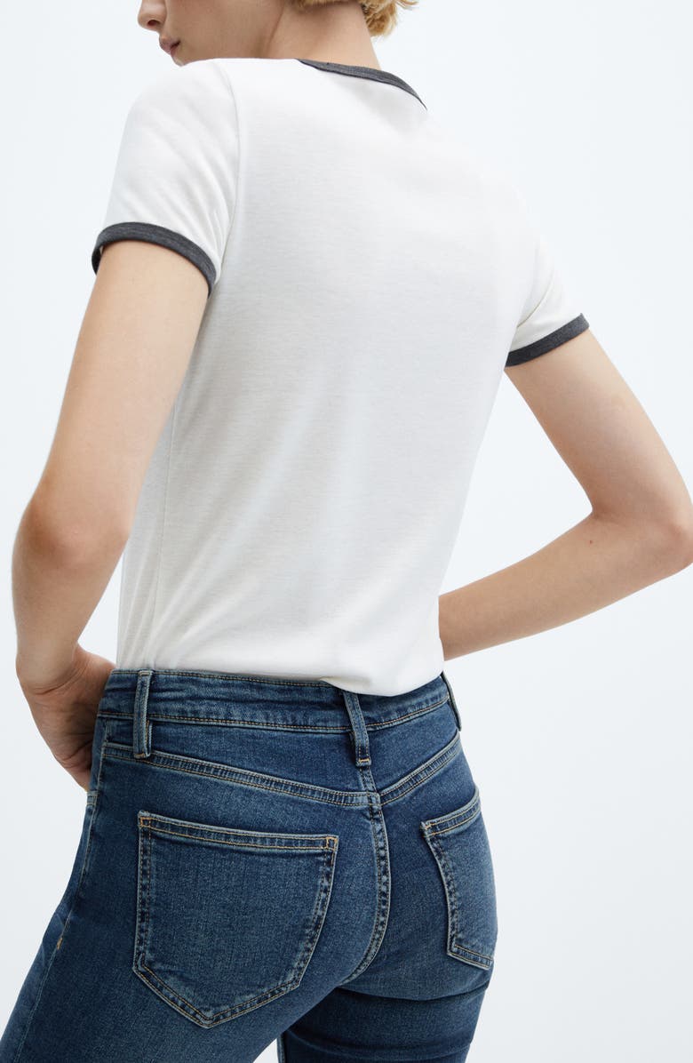 MANGO Low Rise Flare Jeans, Alternate, color, 