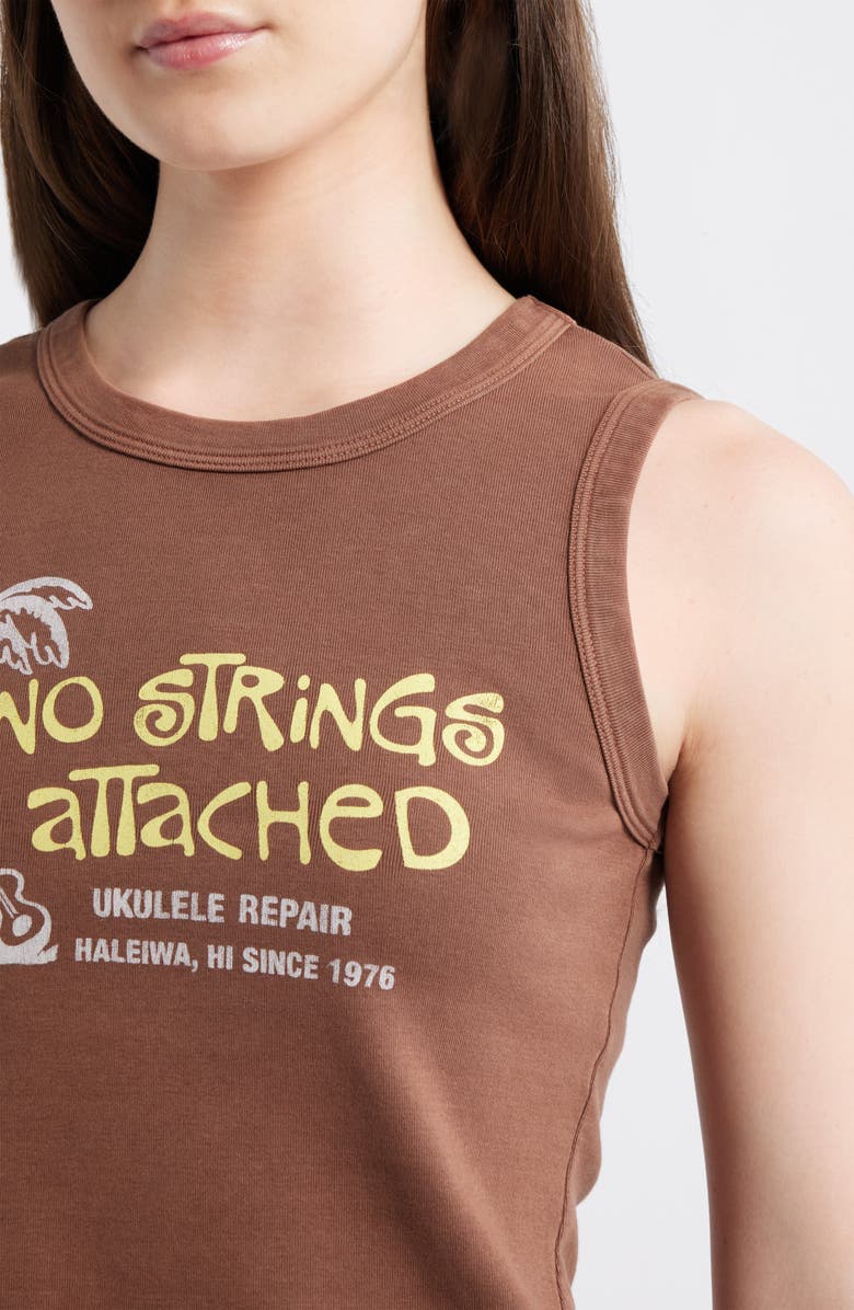 Daydreamer No Strings Attached Graphic Shrunken Tank, Alternate, color, Chocolate Malt
