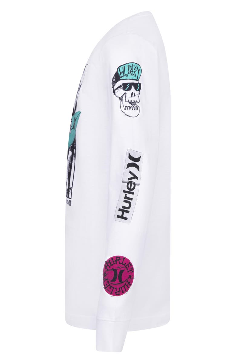 Hurley Kids' Still In The Biz Long Sleeve T-Shirt, Alternate, color, White