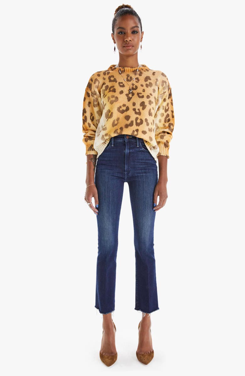 MOTHER Leopard Print Cotton Sweater, Alternate, color,