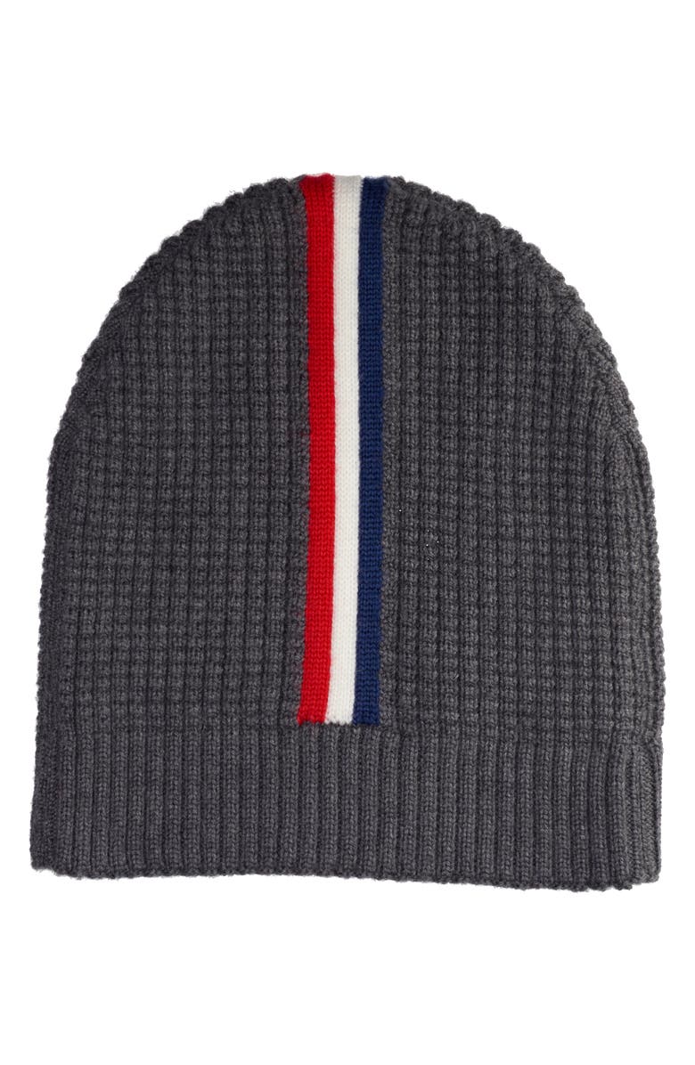 Moncler Stripe Wool Beanie, Alternate, color,