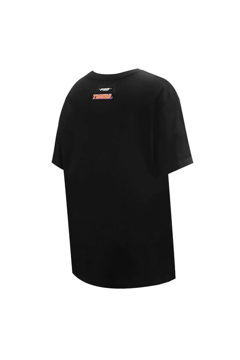 Women's Pro Standard Black Clemson Tigers Script Tail Oversized Boyfriend T-Shirt, Alternate, color, Black