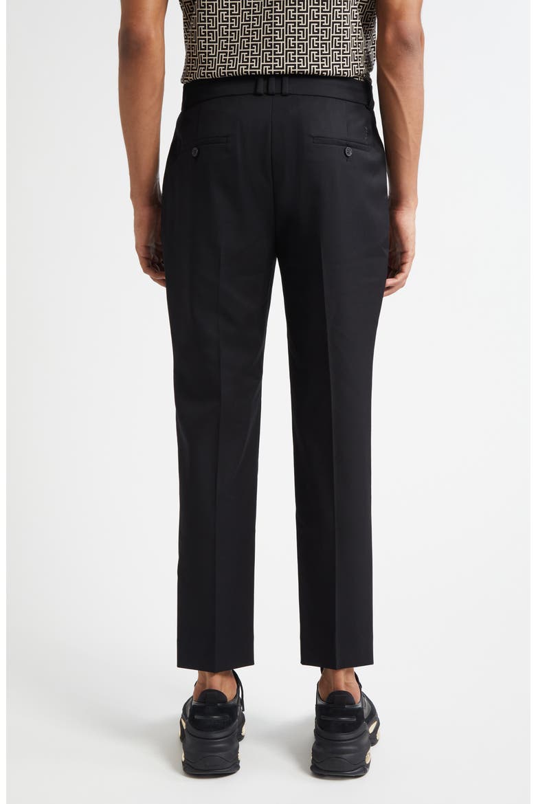 Tailored Straight Leg Wool Pants, Alternate, color, BLACK
