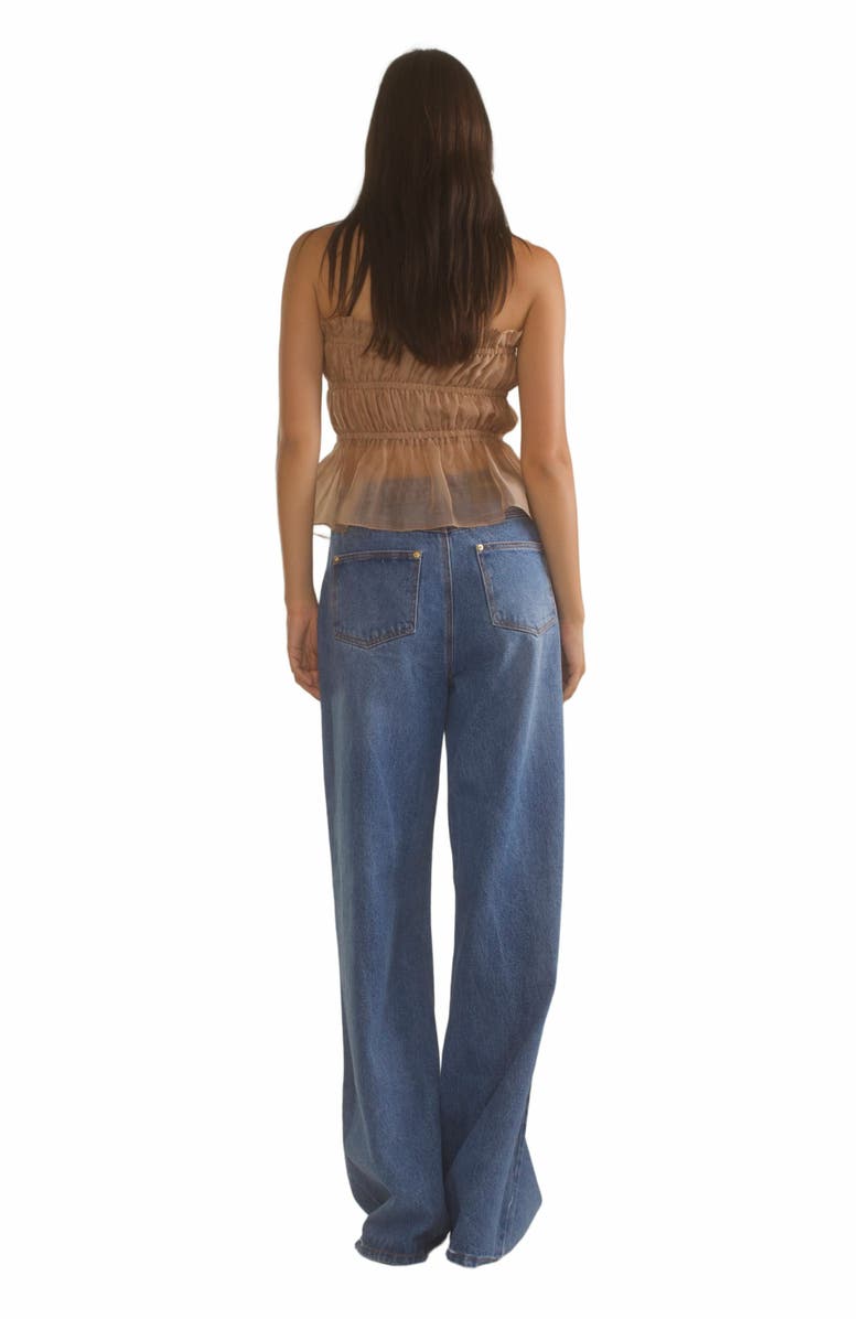 Cynthia Rowley Buckle Up Silk Organza Top, Alternate, color,