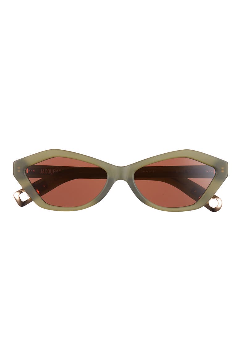 Les Lunettes Bambino Cat Eye Sunglasses, Main, color, SANDED GREEN/GOLD/BROWN