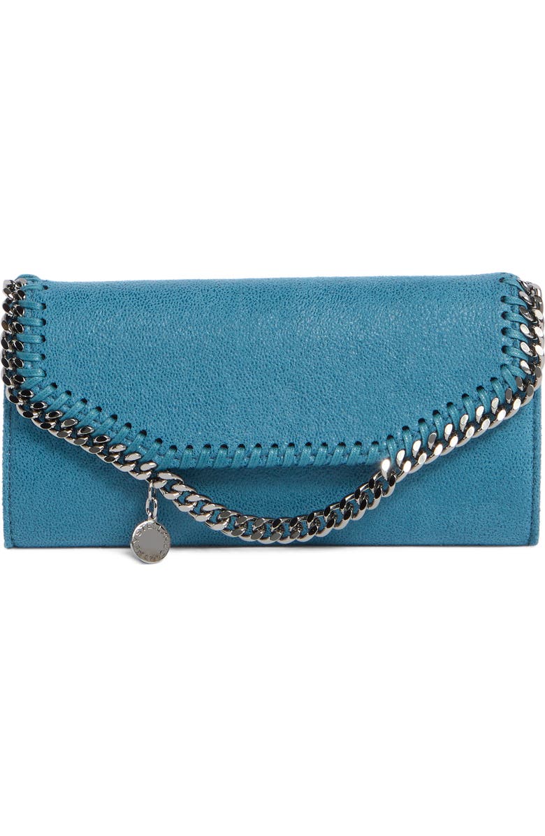 Stella McCartney Mini Falabella Metallic Wallet, Main, color,