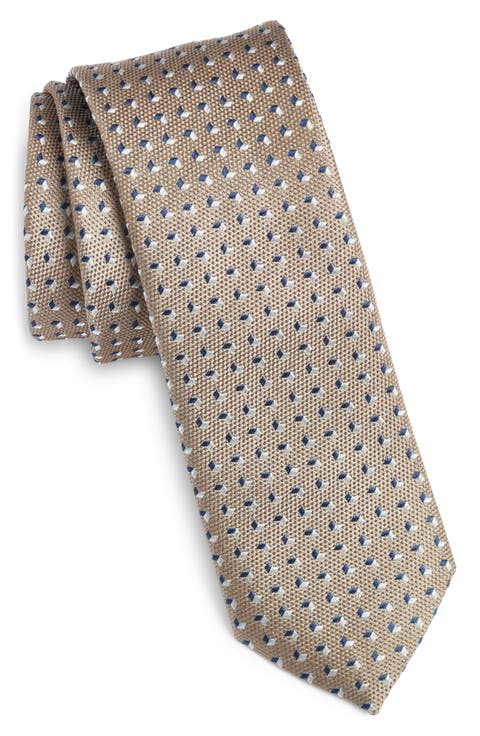 Geometric Pattern Silk Tie