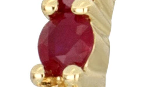 Bony Levy El Mar Diamond & Gemstone Hoop Earrings In 18k Yellow Gold - Ruby