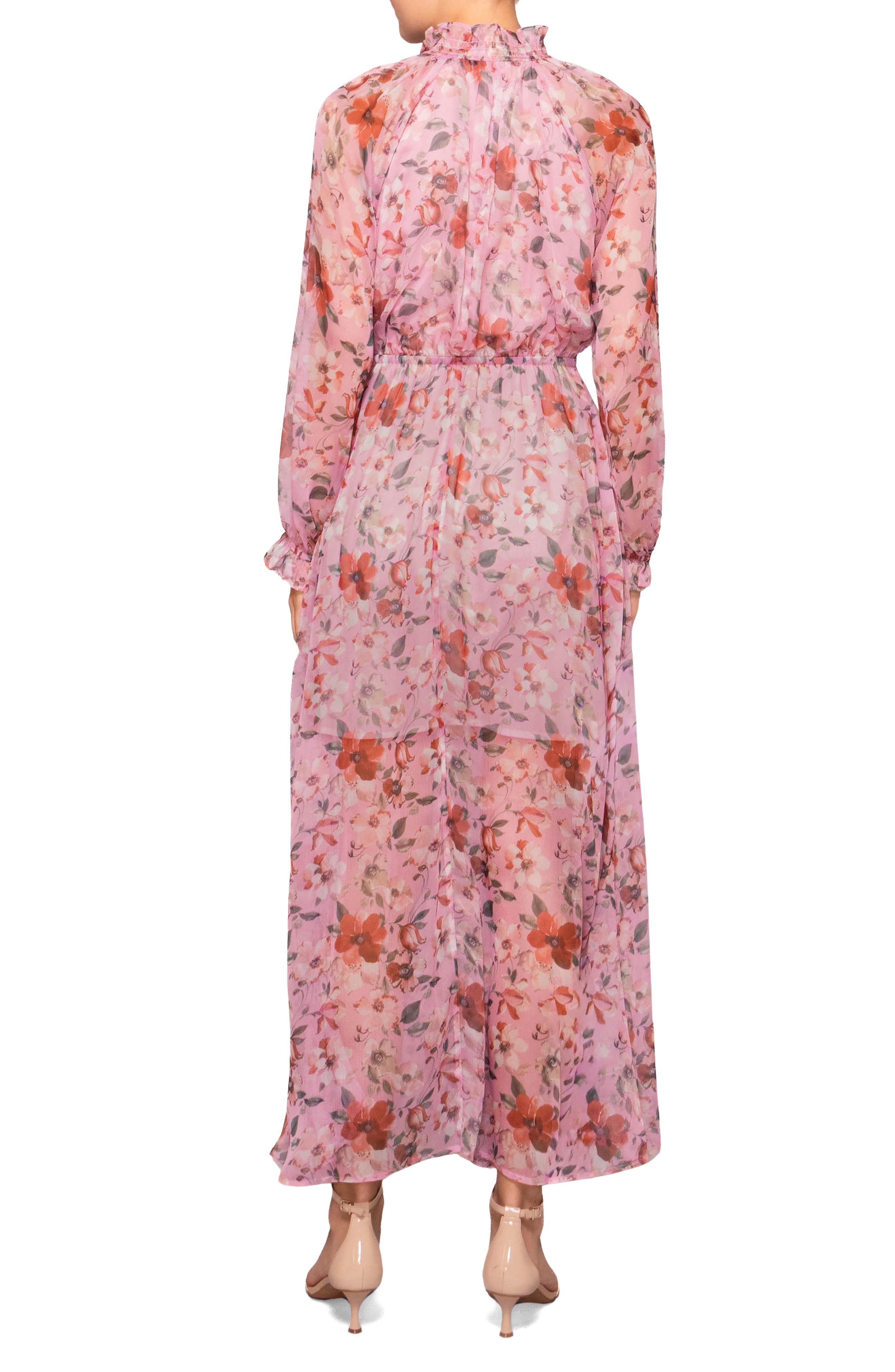 Long Sleeve Front Tie Maxi Dress - image 2
