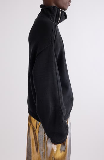 dries van noten ジップ　ニット Dries Van Noten Metro Asymmetric Zip Cardigan | Nordstrom