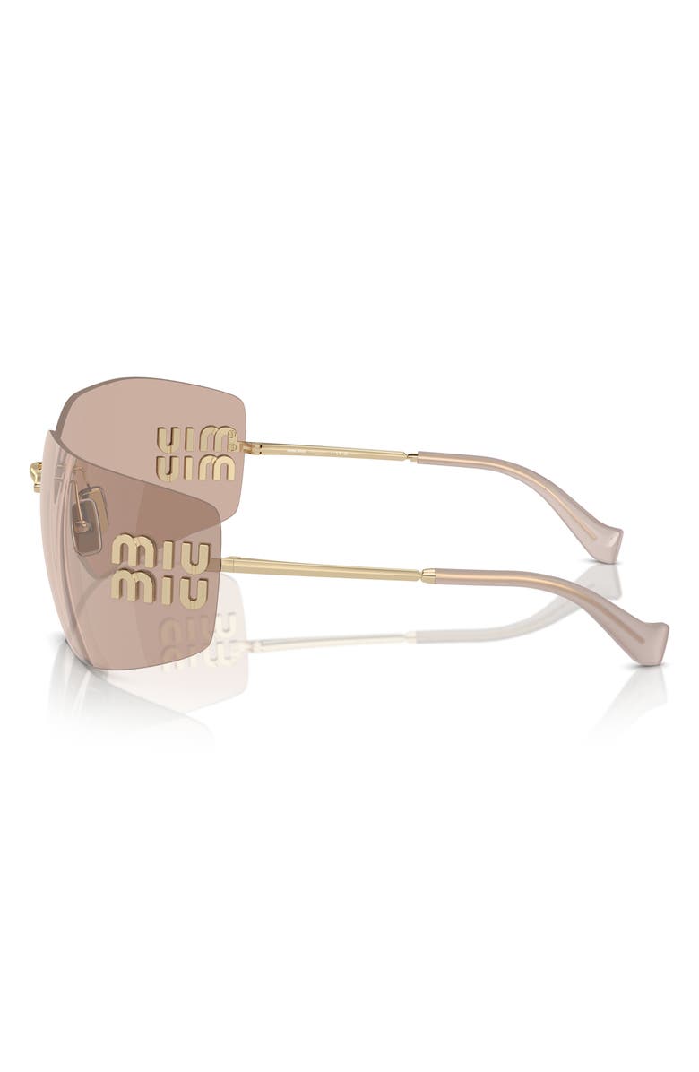 Miu Miu 80mm Oversize Irregular Sunglasses, Alternate, color, Pale Gold