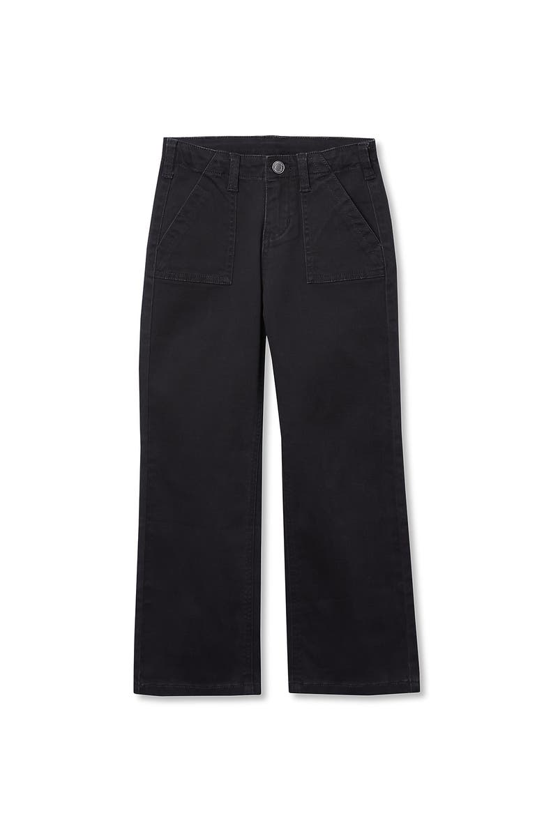 Lands' End Girls Woven Pull On Utility Cargo Pants, Main, color, Light Black