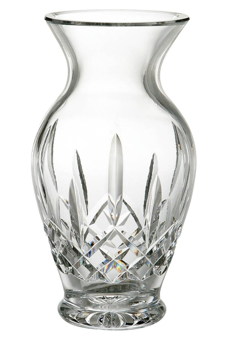 'Lismore' Lead Crystal Vase, Main, color, CLEAR