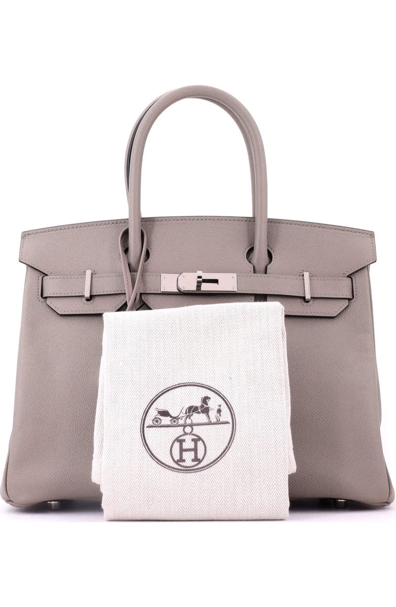 Pre-Owned Hermes Birkin Handbag Grey Epsom with Palladium Hardware 30, Alternate, color, Gris Asphalte