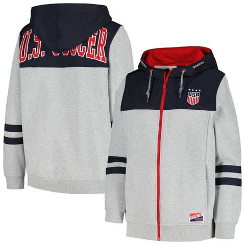 Men's 5th & Ocean by New Era Gray USWNT Throwback Full-Zip Hoodie