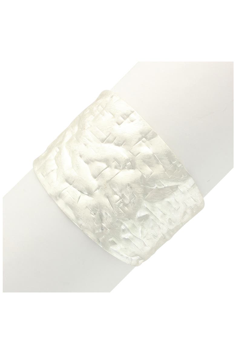 Alda Hammered Cuff Bracelet, Alternate, color, SILVER